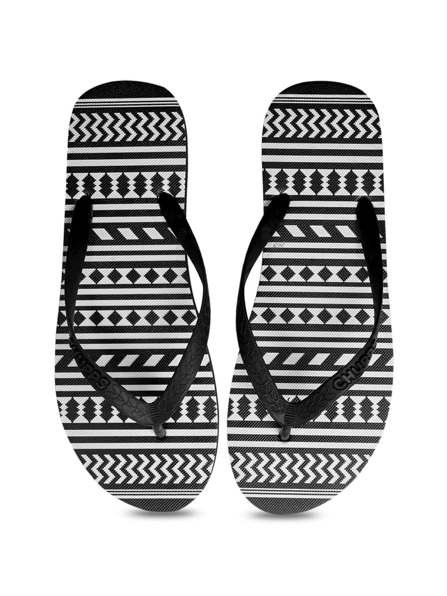 Chupps Men's Black Flip Flops