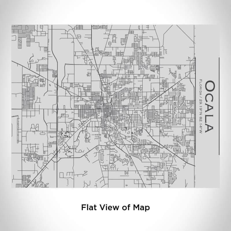 Fort Madison - Iowa Map Bottle with Bamboo Top in Matte Black