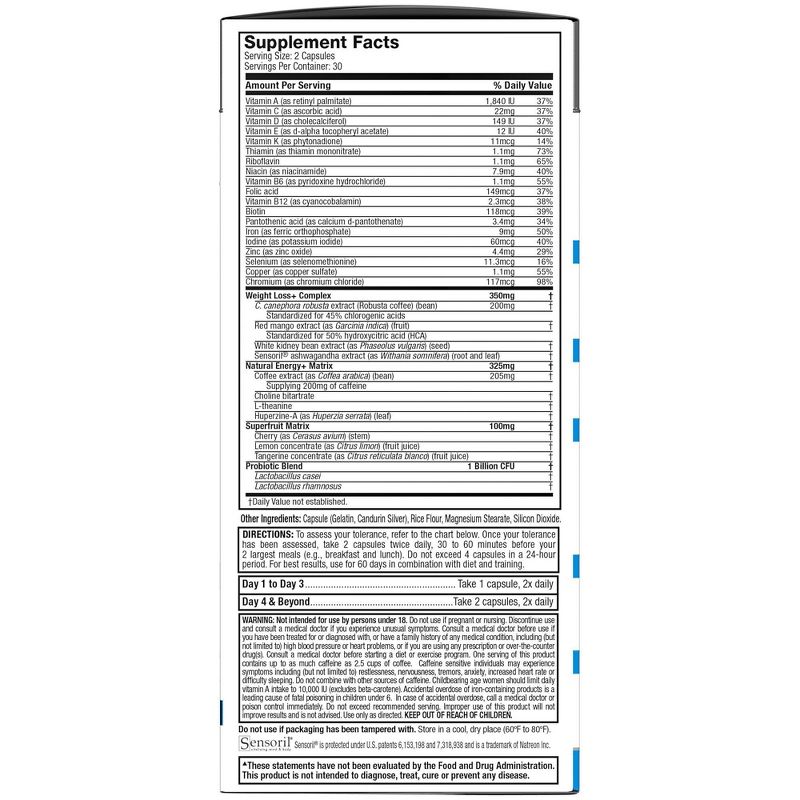 Hydroxycut Platinum Weight Loss Plus Probiotics & Vitamins Dietary Supplement Capsules - 60ct