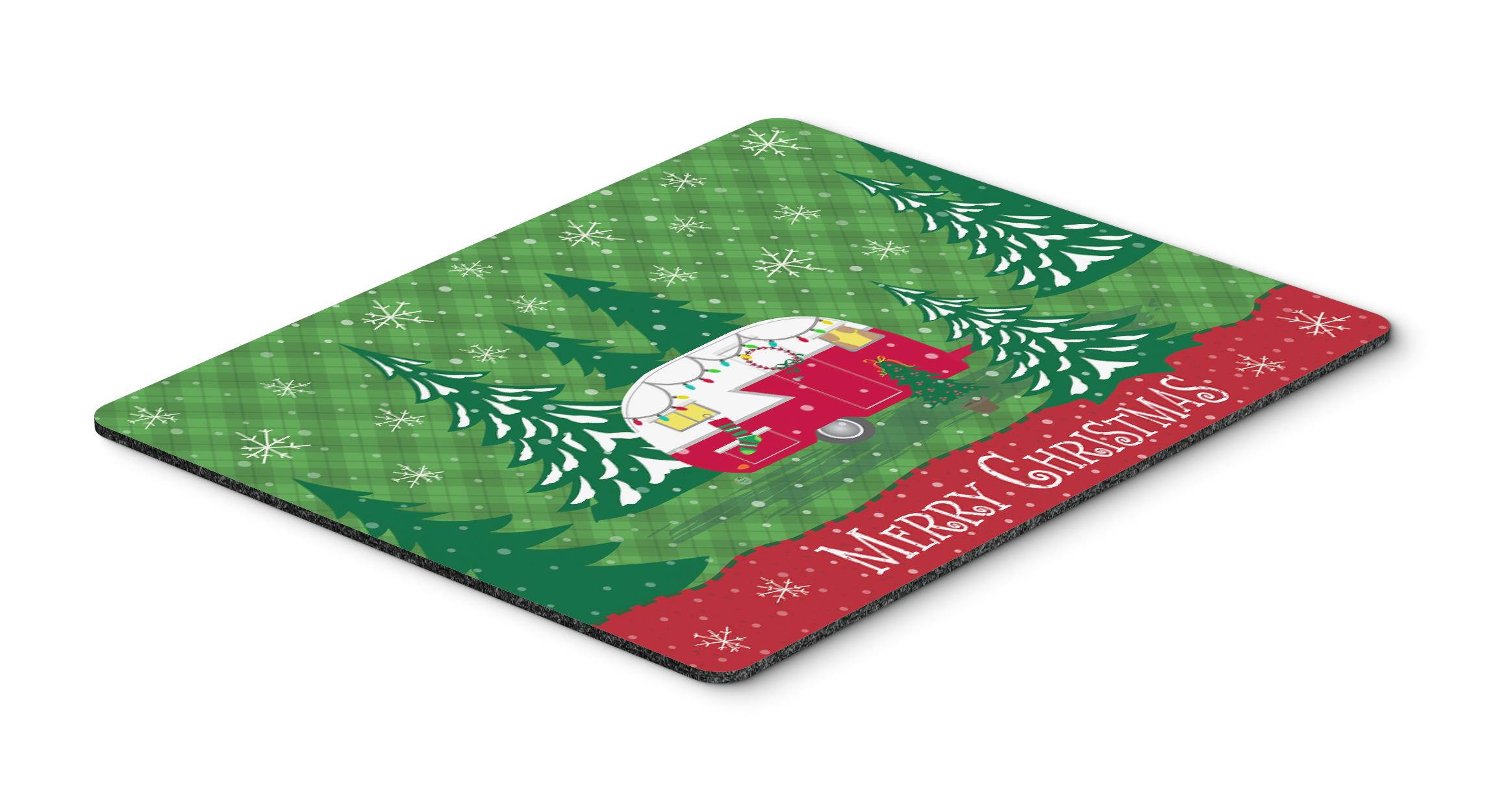 Christmas Vintage Glamping Trailer Mouse Pad, Hot Pad or Trivet VHA3018MP
