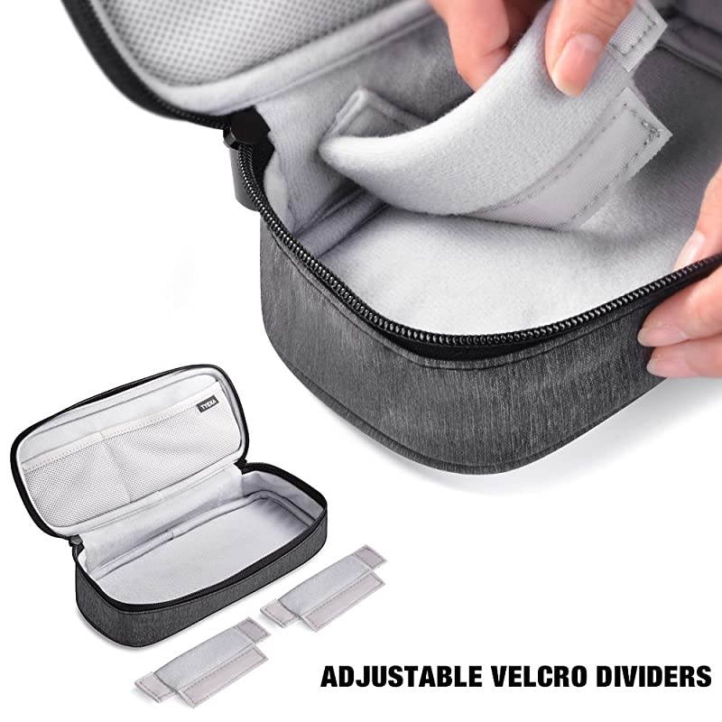 Folded Travel Organizer Electronics Bag, Universal Electronics Travel Gadgets Carrying Case Pouch Carry Case for Cable, Cord, USB, SD Cards, Chargers, Deep Gray