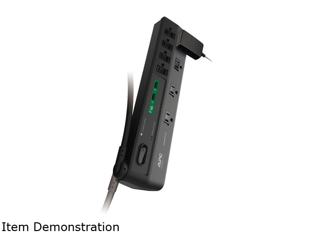 Uninex PS102 RF Remote Control Power Managed 6-Outlet Energy Controlled Surge Protector, Eliminates Standby Idle Electricity Usage, 6-Foot