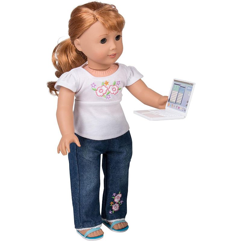 Dress Along Dolly Metal Laptop Computer with Carrying Bag for American Girl Doll