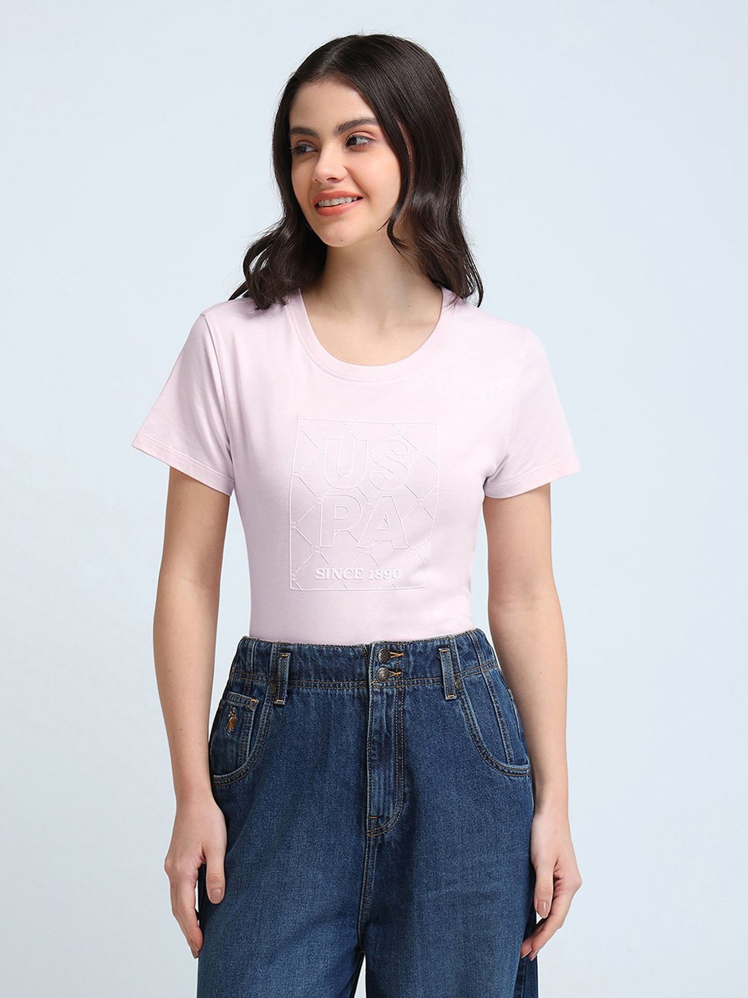 U.S. Polo Assn. Pink Graphic Print T-Shirt