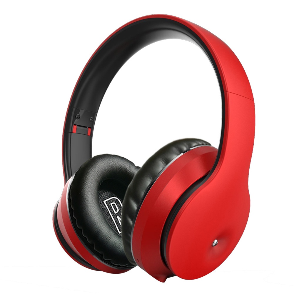 EL-B5 Wireless bluetooth Headphone Super Bass Stereo NFC Foldable Head-Mounted Sports Gaming Headset with Mic-Red