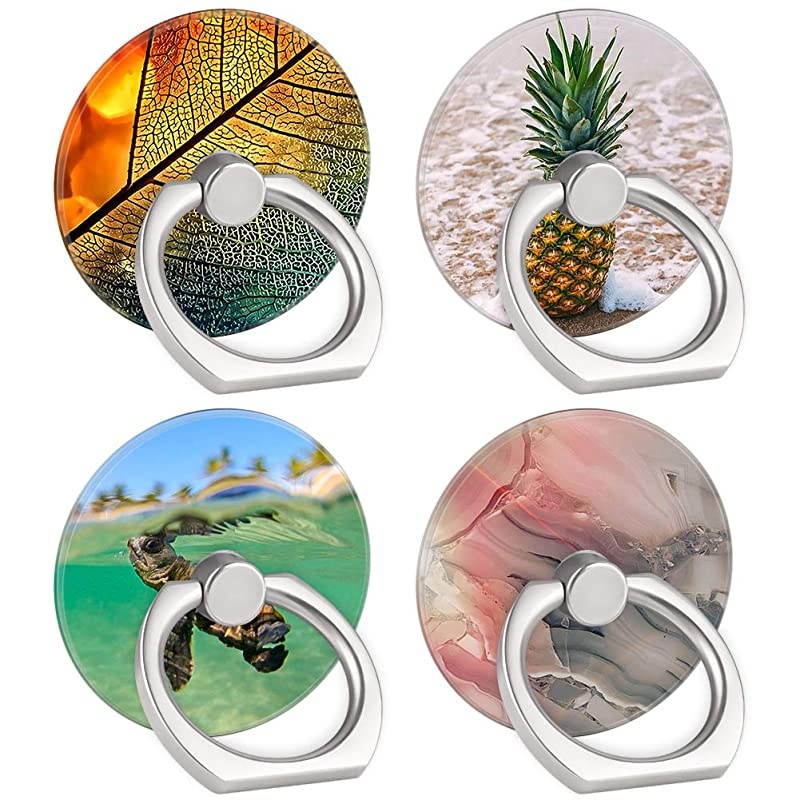 Phone Ring Holder 360 Rotation Finger Stand Grip Kickstand for Smartphones and Tablets Pineapple