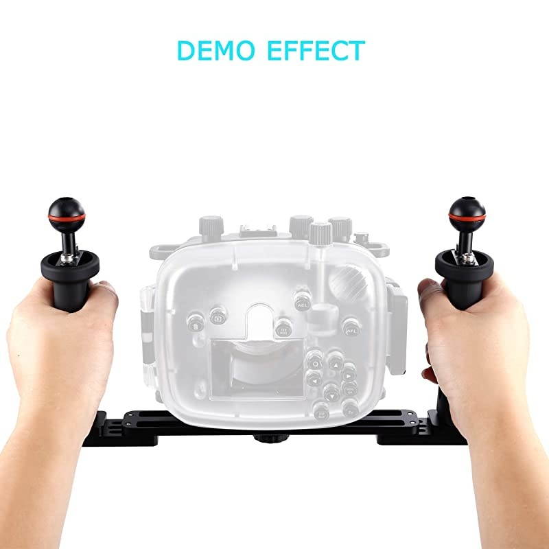 Underwater Video Light Stabilizer Tray, Lightweight Aluminium Tray for GoPro OSMO and Any Other Camera with 1/4 inch Screw Hole