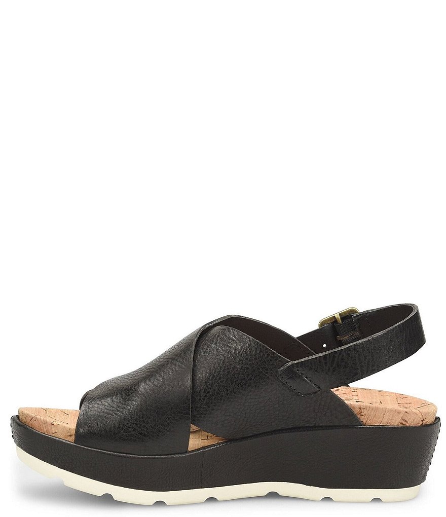 Kork-Ease Chloe Leather Slingback Wedge Sandals