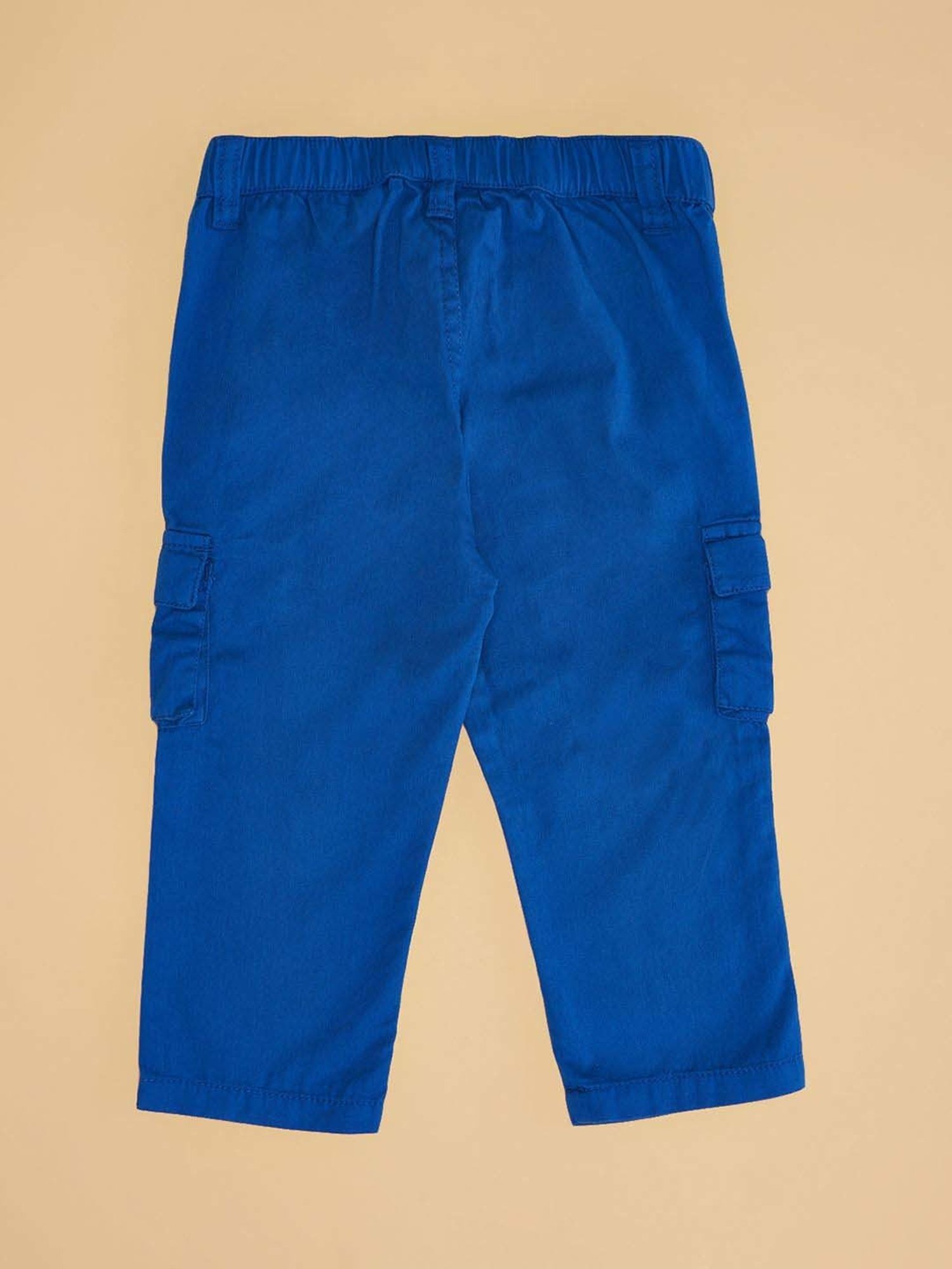 Pantaloons Baby Kids Classic Blue Cotton Regular Fit Pant