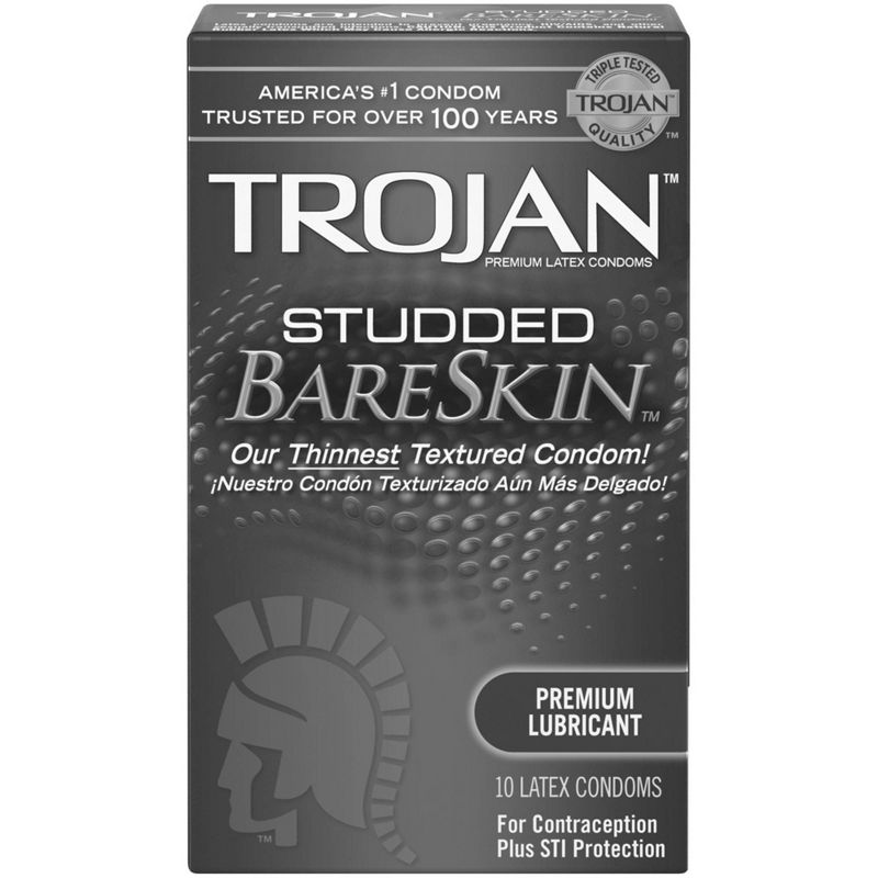 Trojan Studded BareSkin Premium Lube Condoms - 10ct