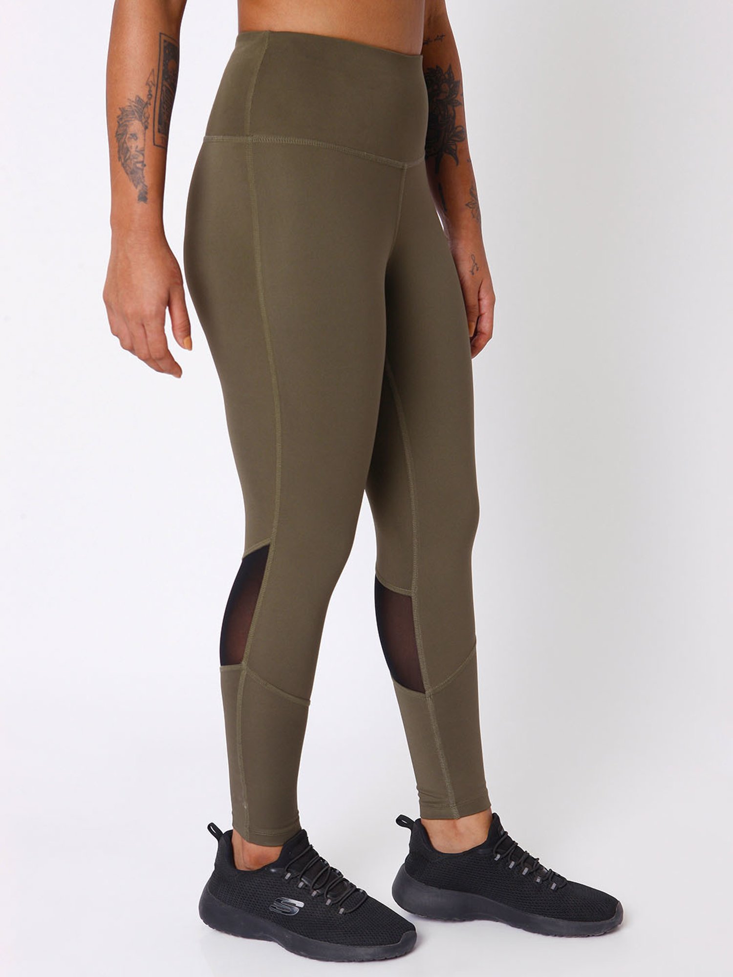 SILVERTRAQ Olive Logo Print Leggings