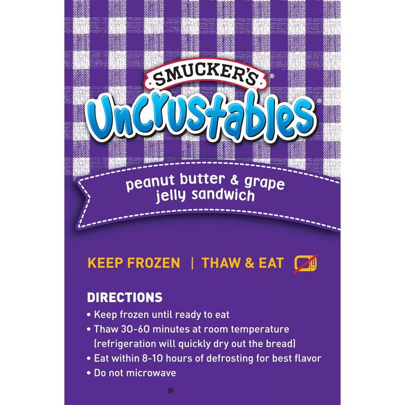 Smucker's Uncrustables Frozen Peanut Butter & Grape Jelly Sandwich - 30oz/15ct