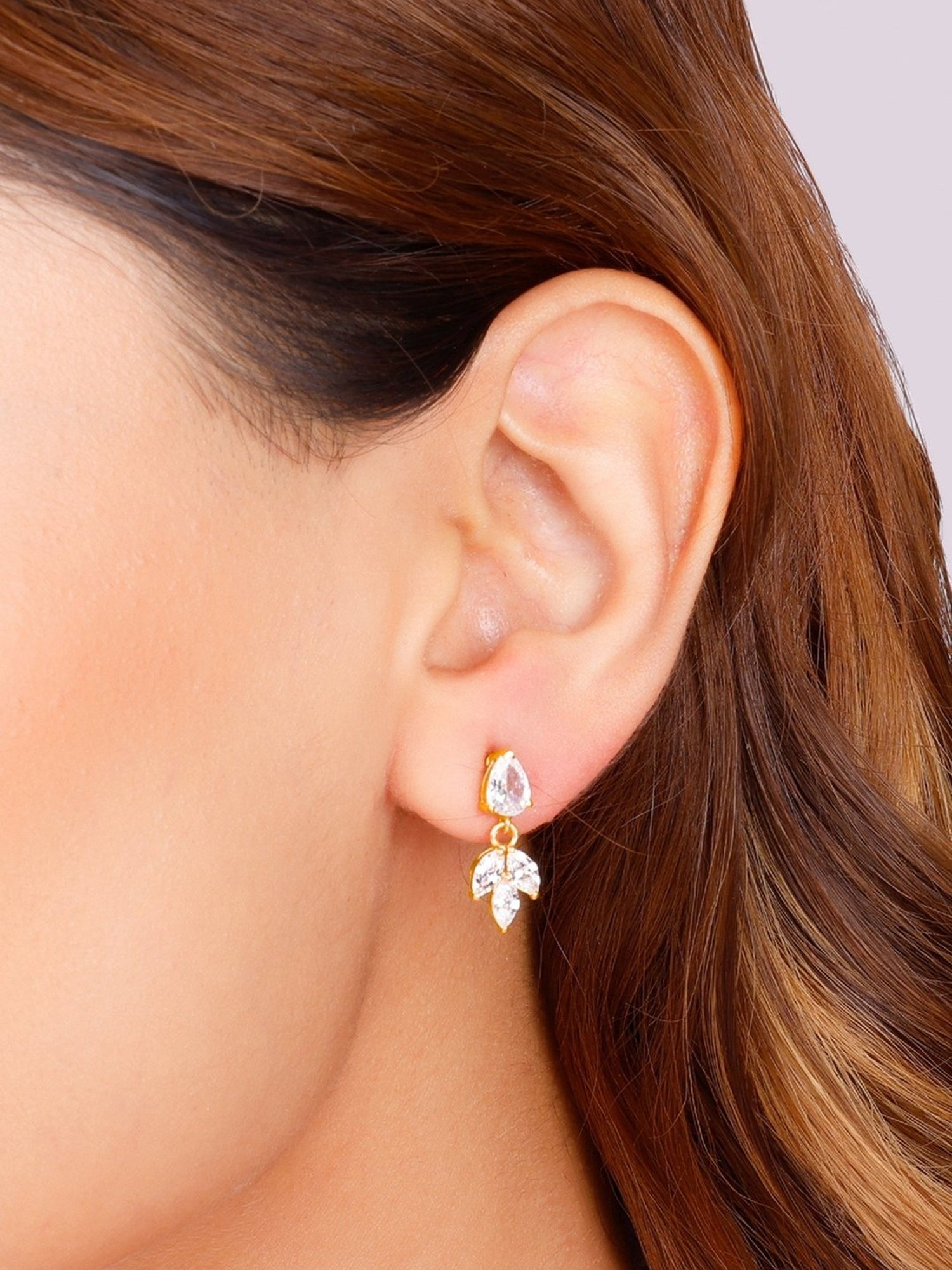 GIVA 92.5 Sterling Silver Shimmering Drop Earrings for Women