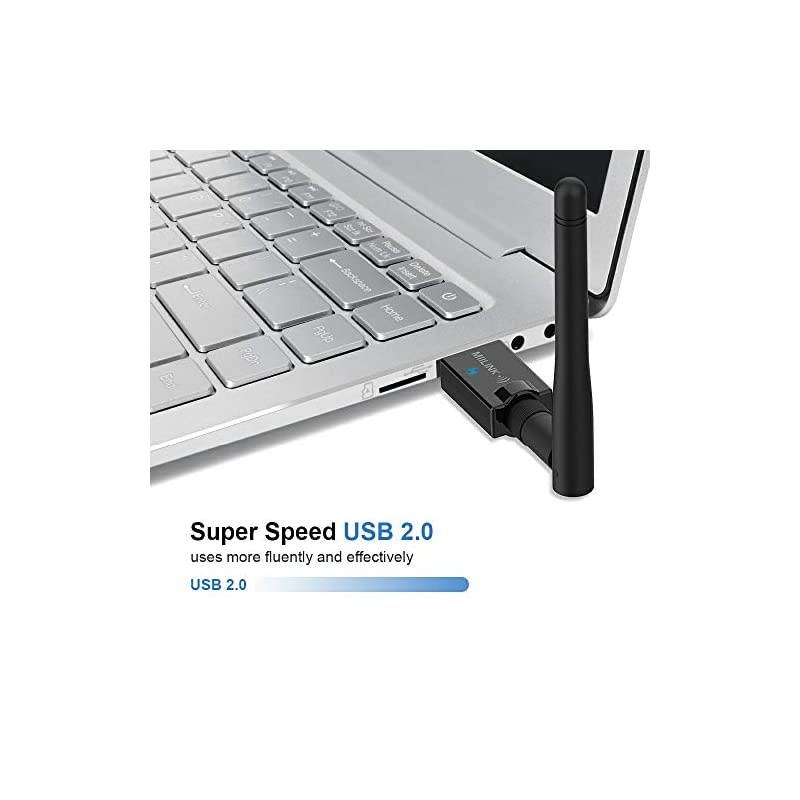 USB WiFi Adapter for PC 600Mbps,Wireless Network Adapter Dual Band 2.4GHz/5.8GHz WiFi Card 802.11ac WiFi Dongle for Desktop Laptop Support Windows 10/8.1/8 /7 /XP/Vista/Mac OS (NO CD Needed)