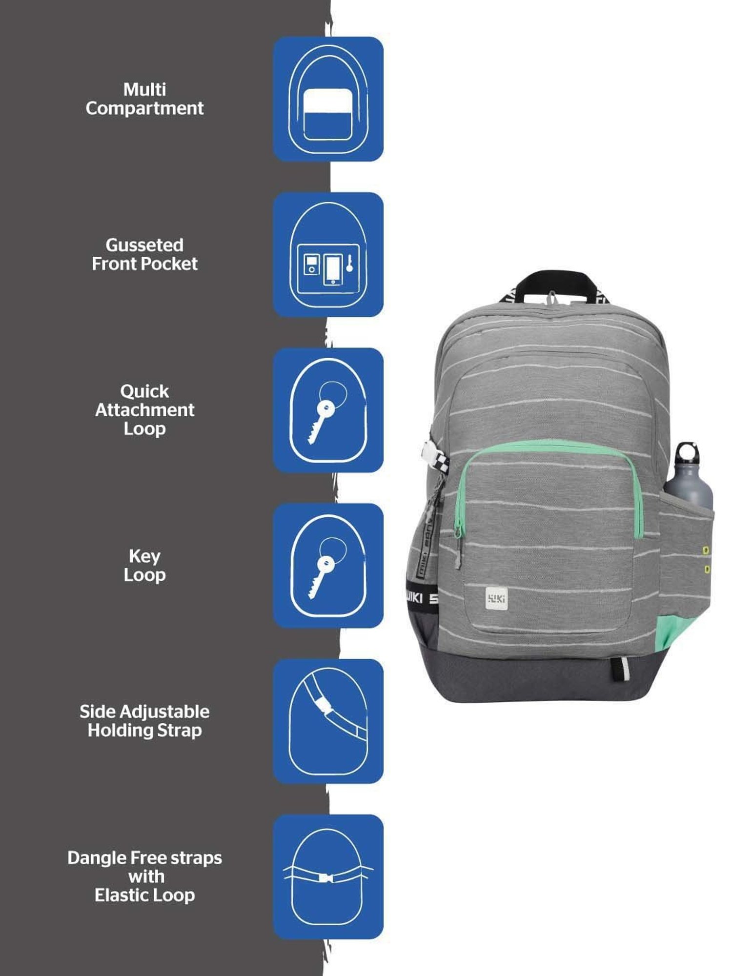 Wiki 40 Ltrs Beige Medium Backpack