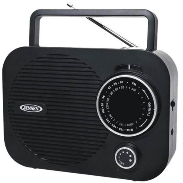 JENSEN Portable AM/FM Radio w/ Aux jack (black) MR-550-BK
