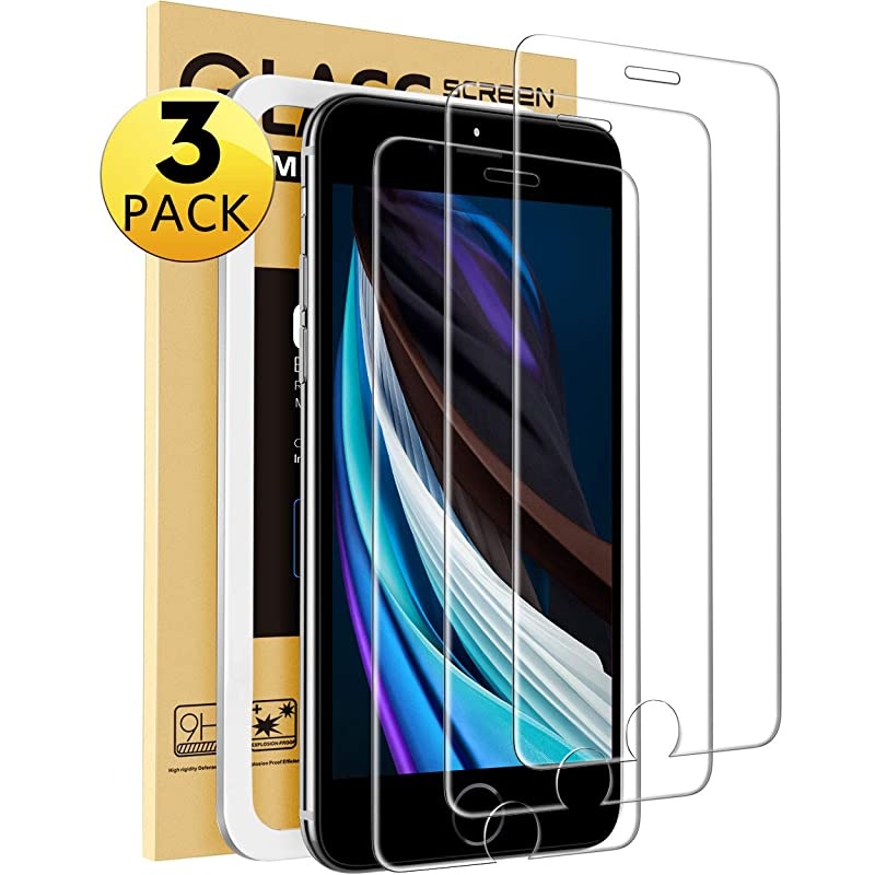 3Pack  Compatible with iPhone SE Screen Protector 2020 Tempered Glass Screen Protector for iPhone 87 and iPhone 6 6s with EasyInstallation Tool47 inch