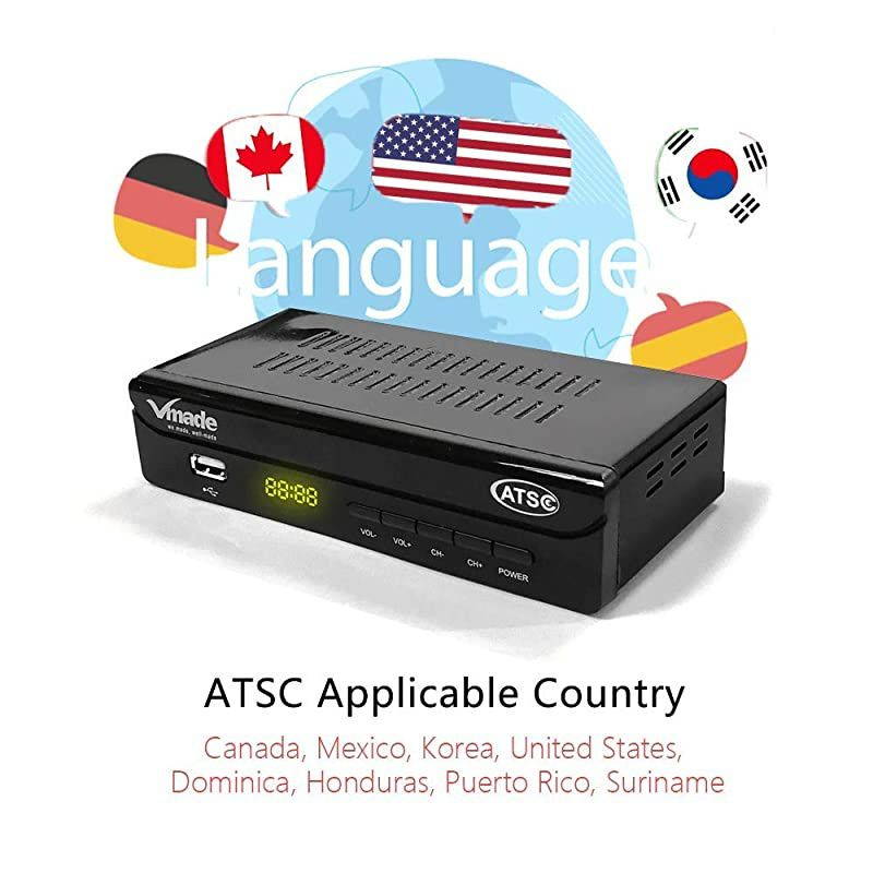 ATSC Digital TV Converter Box for Analog TV w/1080p HDMI Output,USB Multimedia Playback and HDTV Set Top Box.
