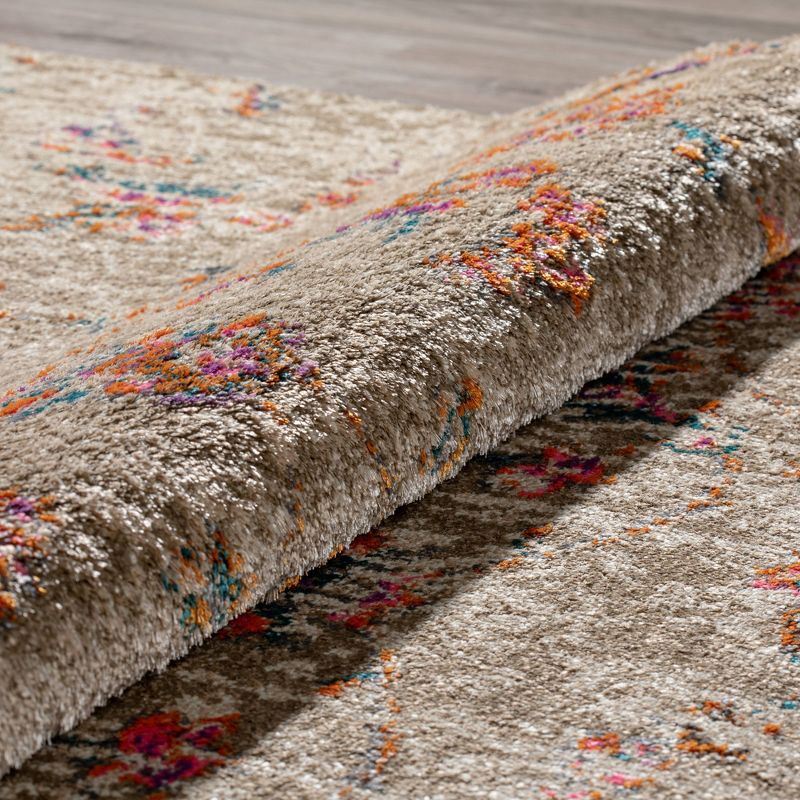 7'10"X10'8" Ivory Damask Woven Area Rug - Addison Rugs