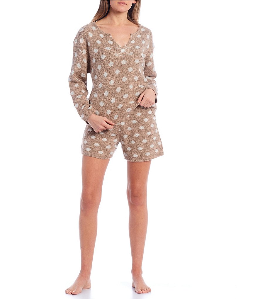 Blu Pepper Polka Dot Long Sleeve Pullover Top