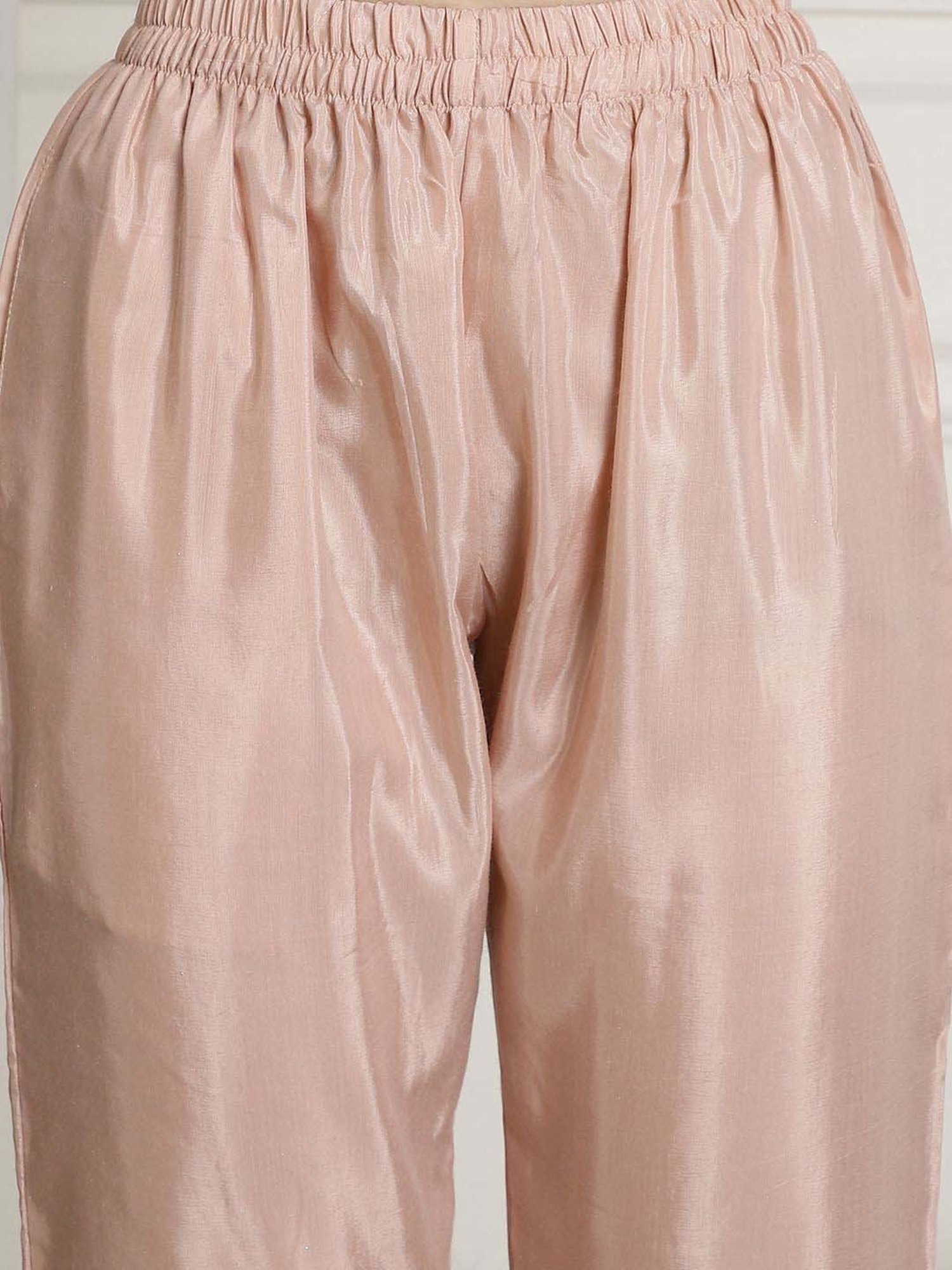 Stylee LIFESTYLE Peach Embroidered Unstitched Dress Material