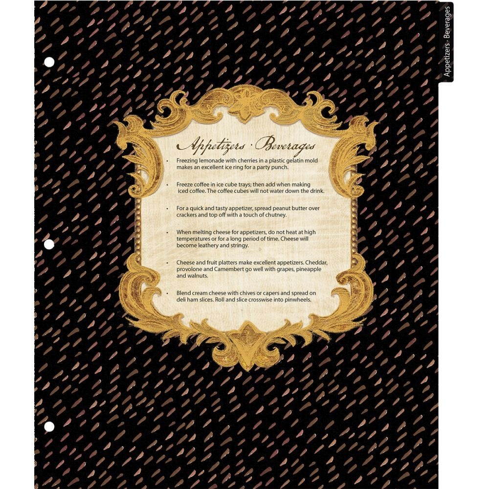 Lang Gilded Wine (1117003) Recipe Book, Large, MULTI