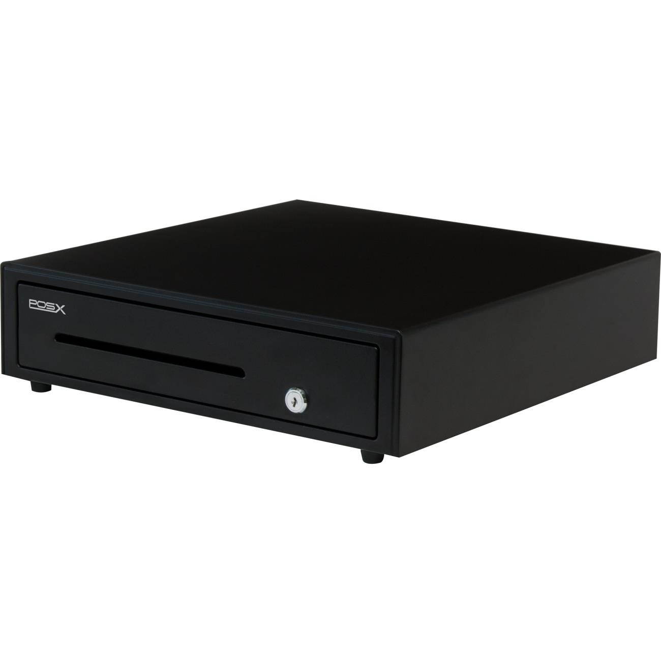 Pos-X Ion-C16M-1B Ion Cash Drawer, 16X16, Black Media Slot, Manual Open