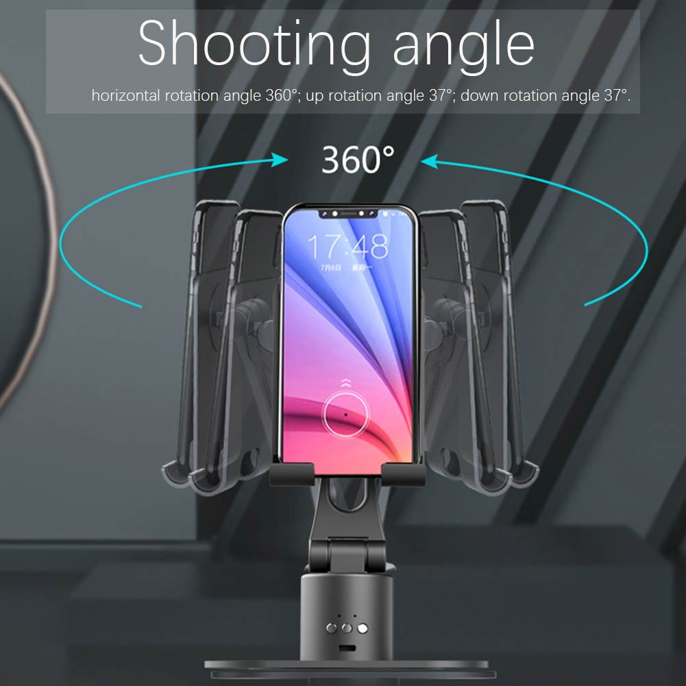 Rotatable Smartphone Gimbal Holder Tablet For Vlog Alloy Face Tracking 360&deg; Rotation Face Recognition Tracking