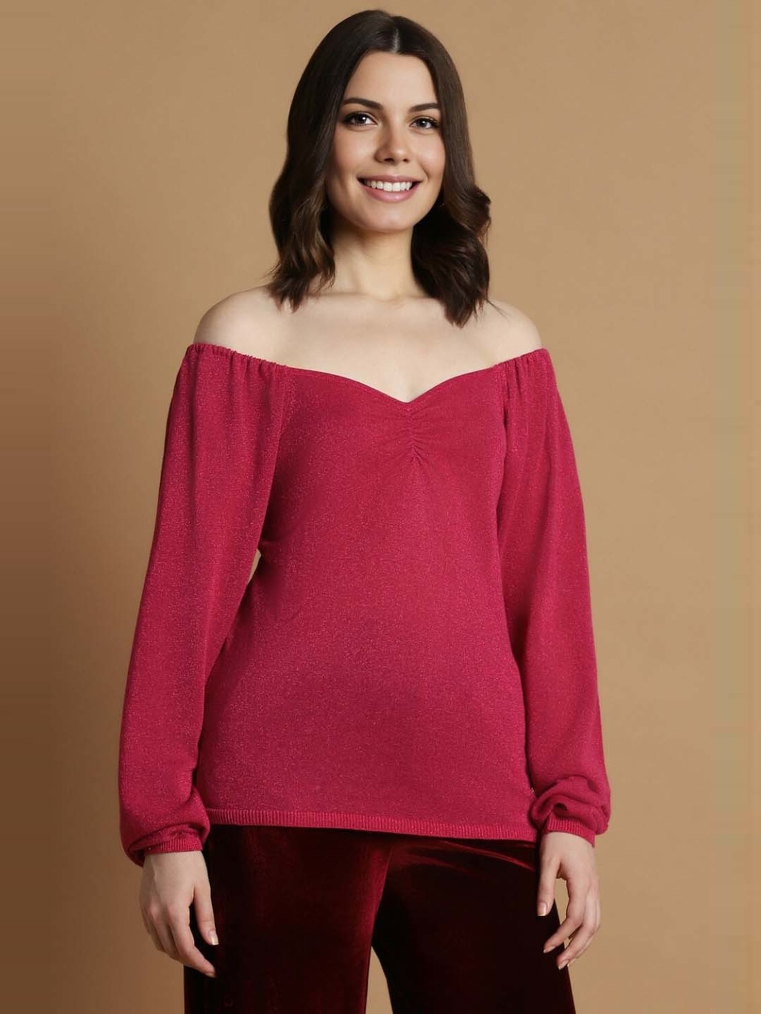 Allen Solly Pink Regular Fit Top