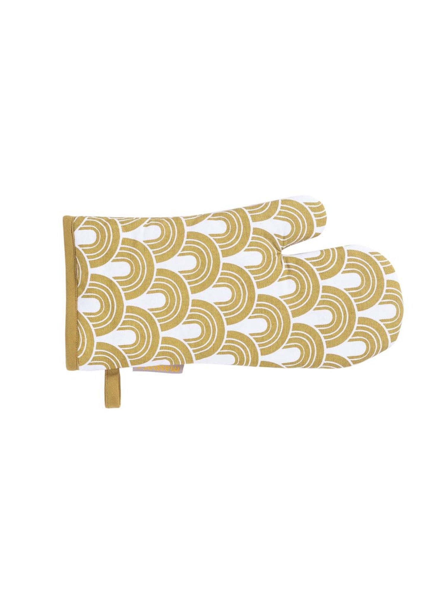 Maspar Mustard 100% Cotton 225 GSM Oven Mitt - Set of 2