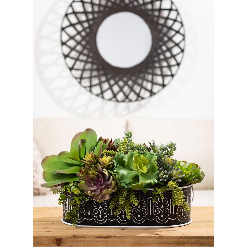 Set of 2 Metal Planters White - CosmoLiving by Cosmopolitan