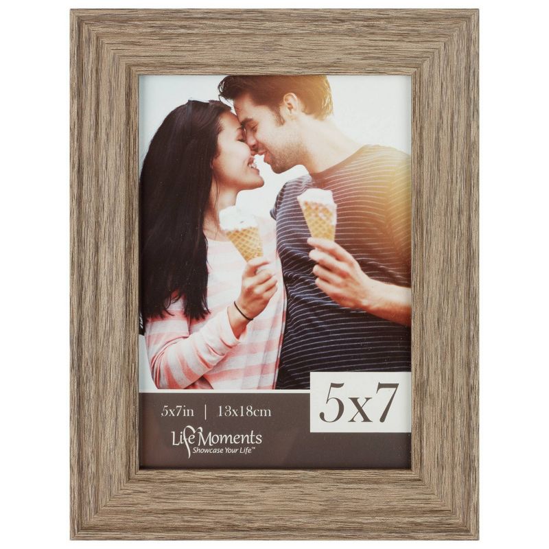 4pc (5" x 7") Farmhouse Barn Wood Tabletop or Wall Mount Picture Frames - Life Moments