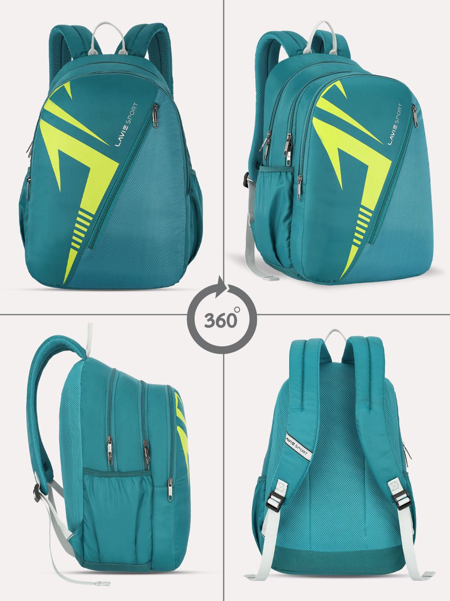 Lavie Sport Tribal 37L College Bag For Boys & Girls|Backpack For Men & Women (Teal)