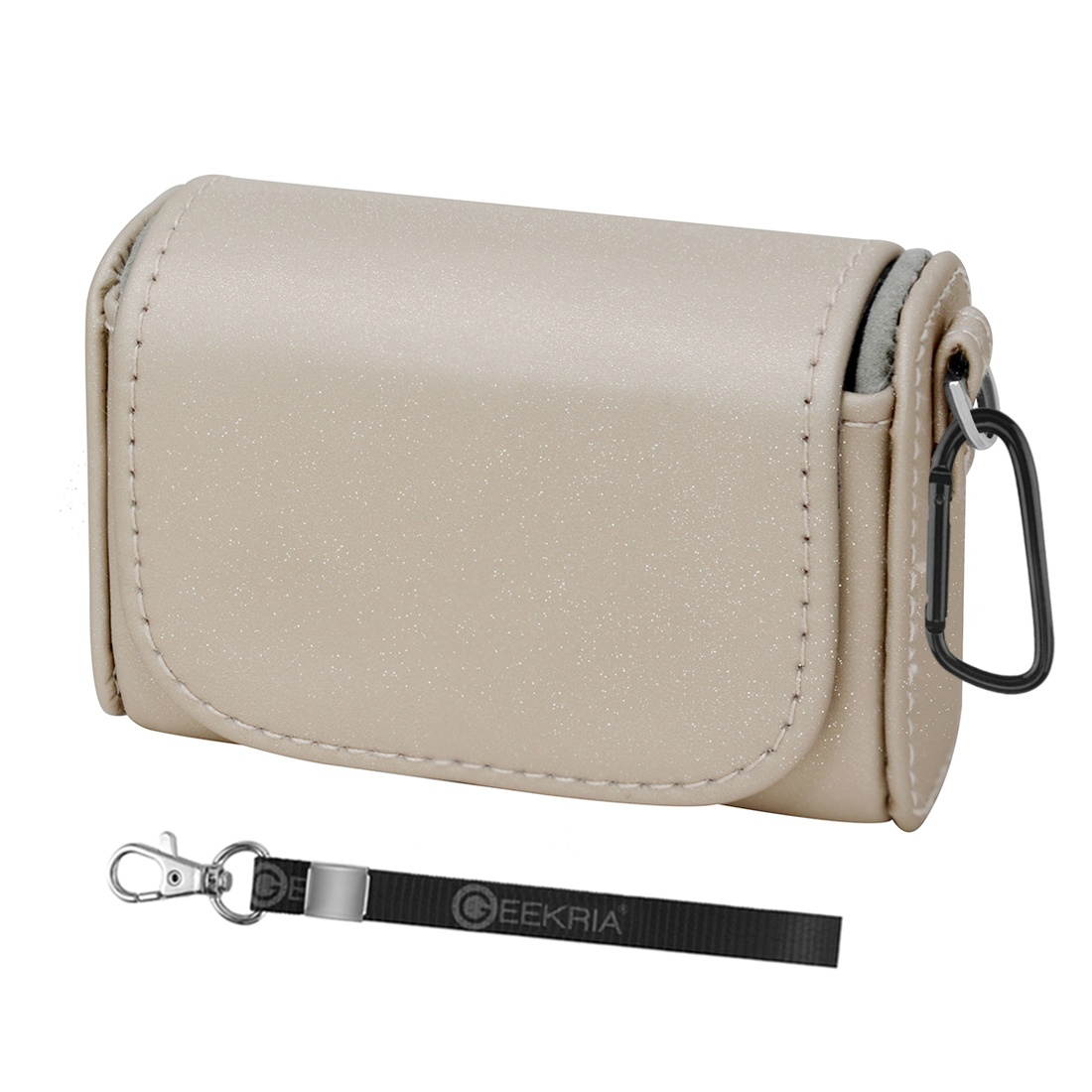 Geekria Earbuds Pouch Case for Sony WF-1000XM3, Truly Wireless Noise Canceling Earphone Travel Bag, WF1000XM3 Portable Earbud Box Pouch protector/WF1000XM3 S Mini Storage Carrying Case (Silver Gold)