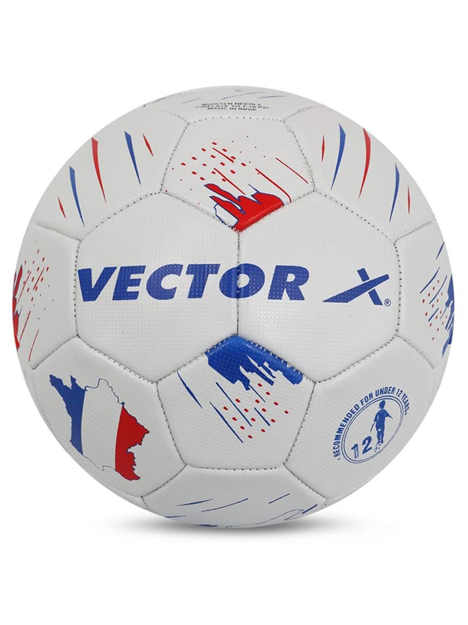 Vector X France Machine Stitched Embose PVC Football (White) Size - 5