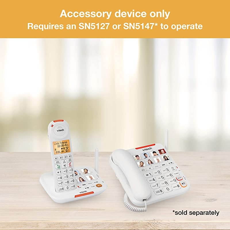 SN7021 Cordless 2Way WeatherResistant Audio Doorbell for SN5127 SN5147 Senior Phone Systems