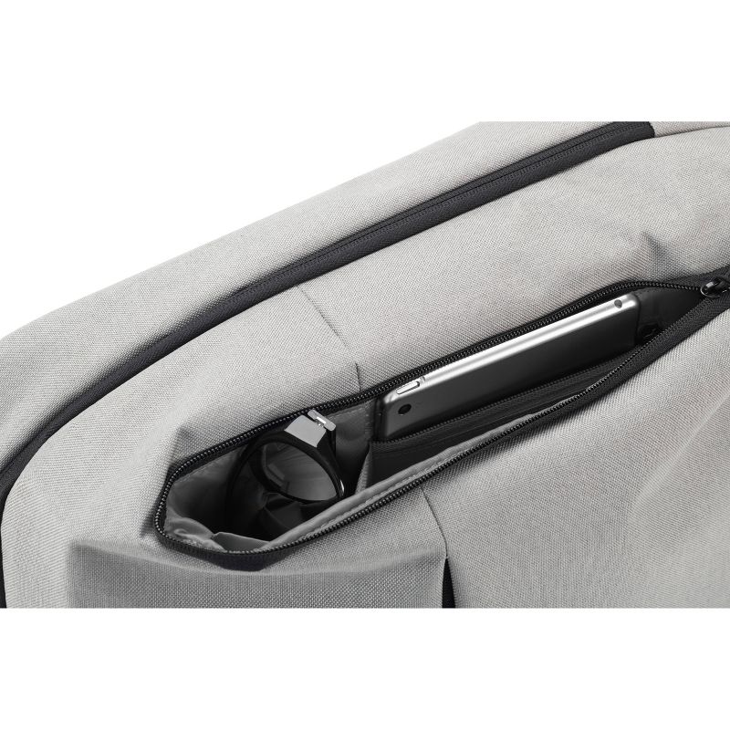 WIB Miami City Slim Backpack for up-to 14.1" Notebook , Tablet, eReader - Green - Twill Polyester - Twill Polyester, Microsuede - Shoulder Strap