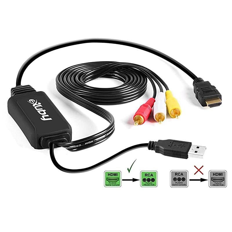 to RCA Cable Converts Digital Signal to Analog RCAAV Works wTVHDTVXbox 360PCDVD More AllinOne Converter Cable Saves You Money to AV Converter