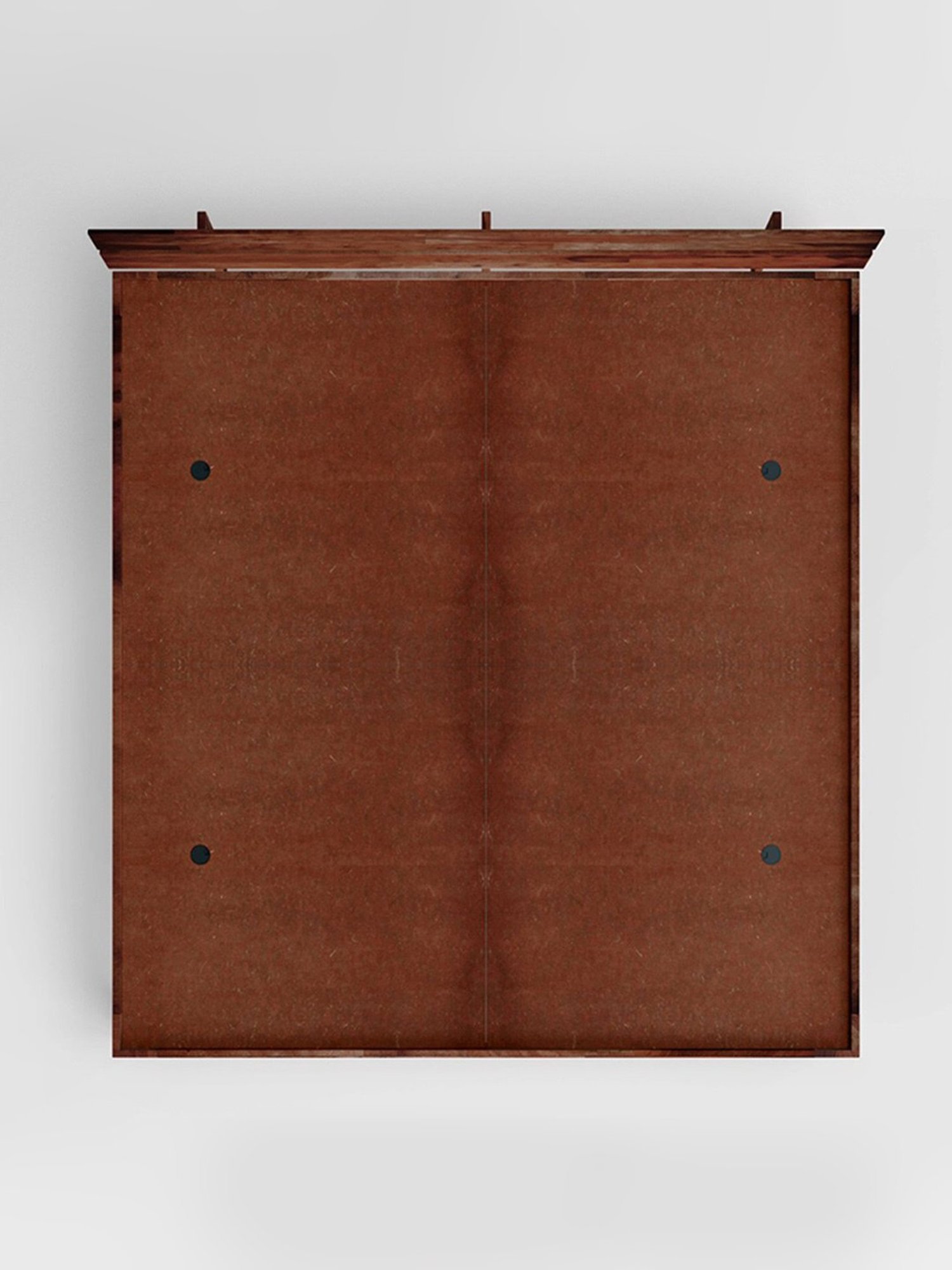 Godrej Interio Lean Brown Solid Wood Queen Bed