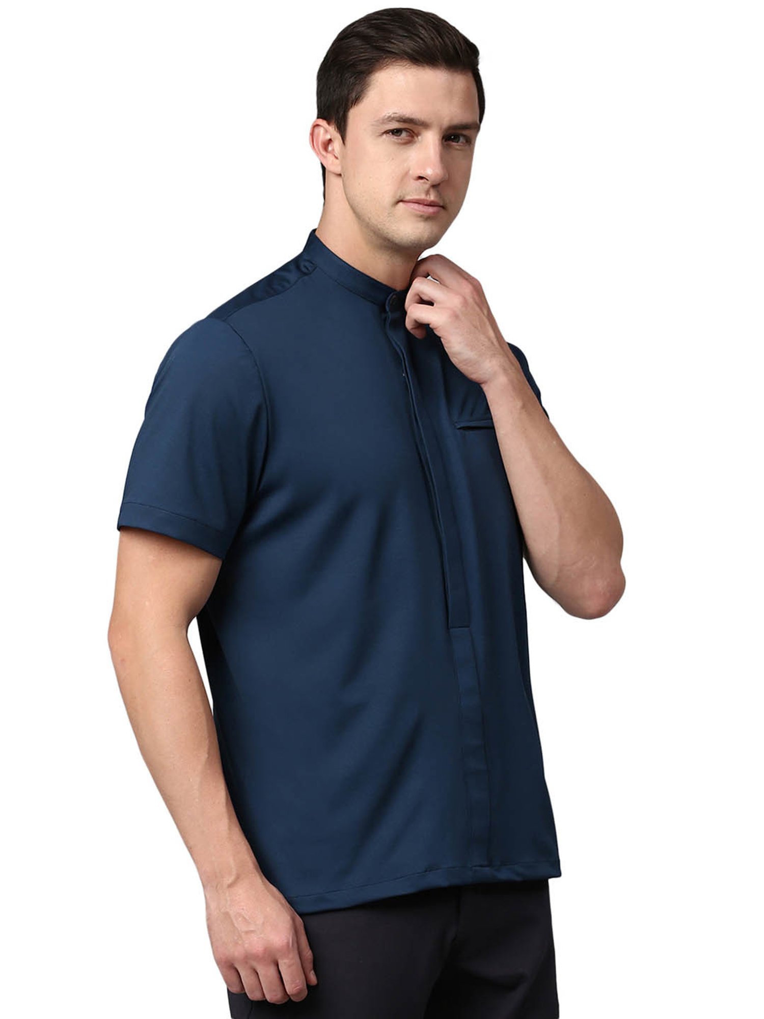 Slowave Navy Regular Fit Shirt