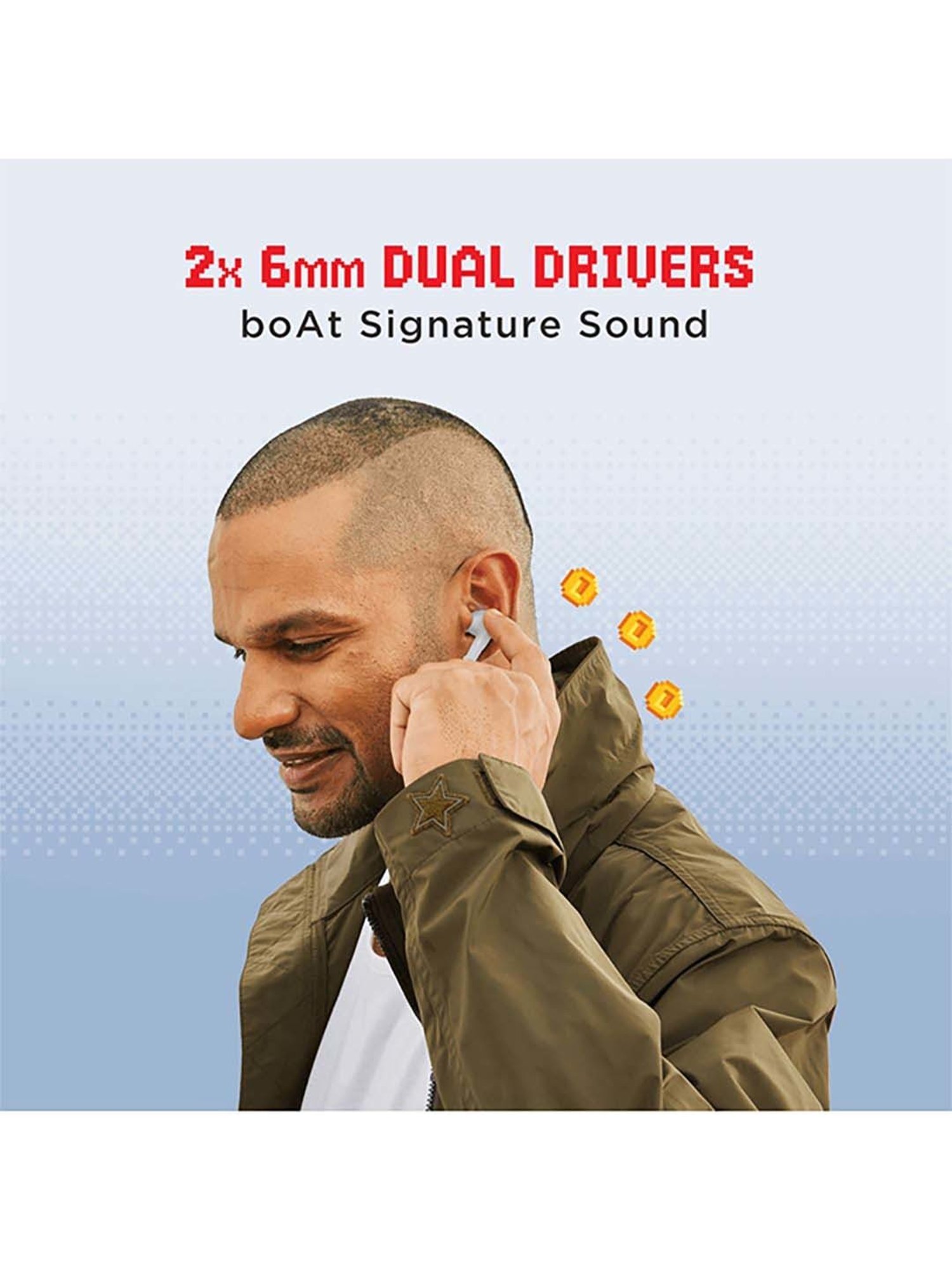 boAt Airdopes 191G Wireless Earbdus Gaming Earbuds with LED Lights on Charging Case (White)