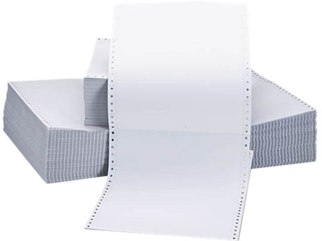 UNIVERSAL Two-Part Carbonless Paper 15lb 9-1/2 x 11 Perforated White 1650 Sheets