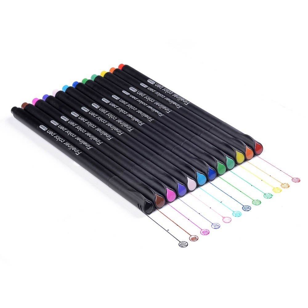 0.4mm Liner Pens Water Based Assorted Ink Pen Set for Painting School Office Art Supplies