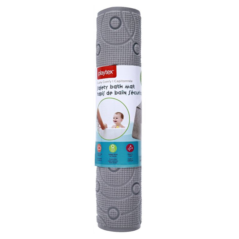 Playtex Cushy Comfy Safety Bath Tub Mat 16"x29.75" - Gray