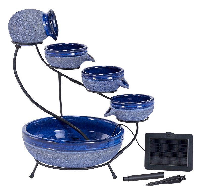 Smart Living 22" Blueberry Solar Cascade Fountain