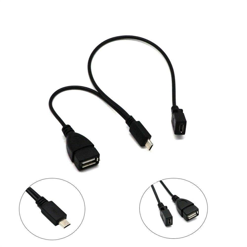 3 in1 Male to Female Micro USB to USB 2.0 Power Charging Host OTG Cable Adapter USB-draai micro draad J.8