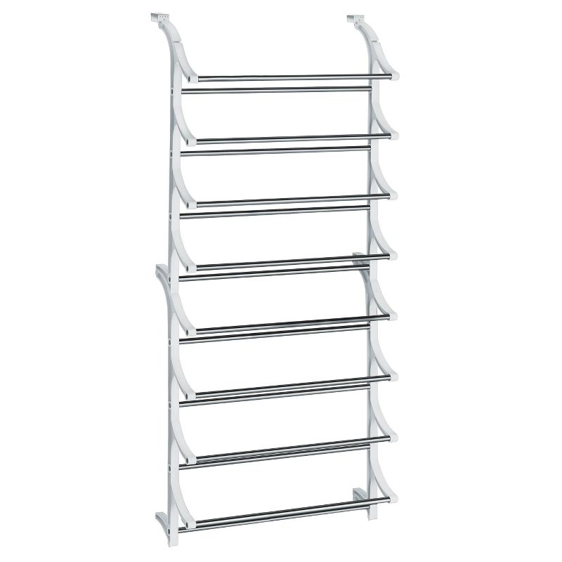 Lynk 24 Pair Over Door Shoe Rack - White