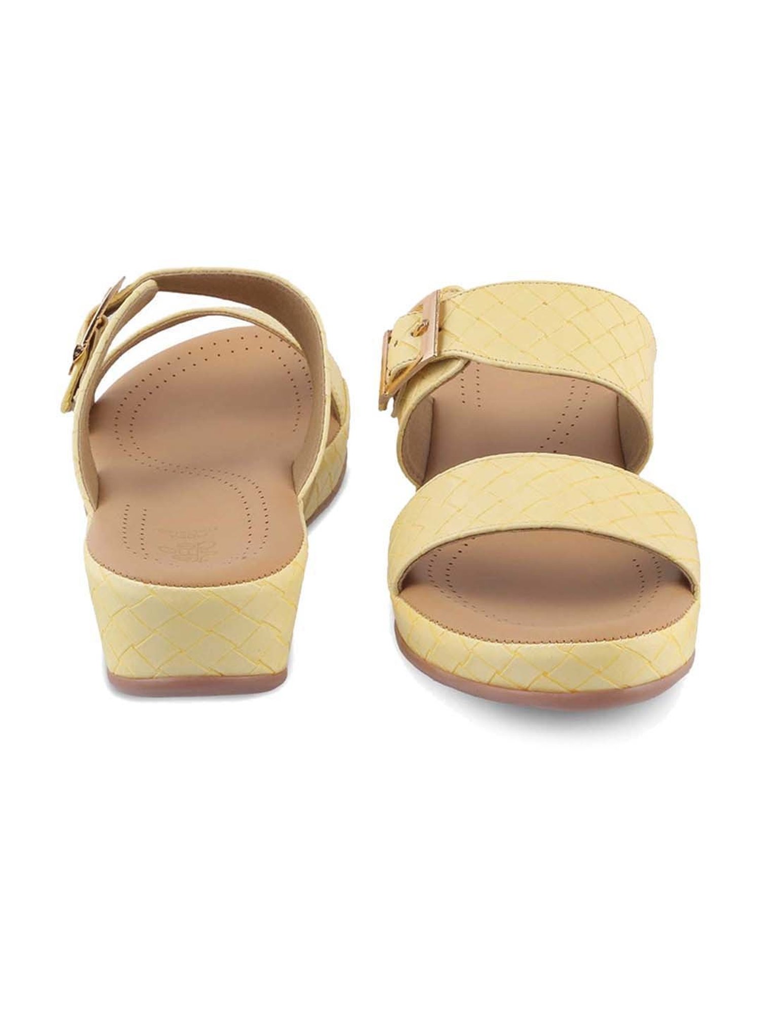 Tresmode Women's Yellow Casual Wedges