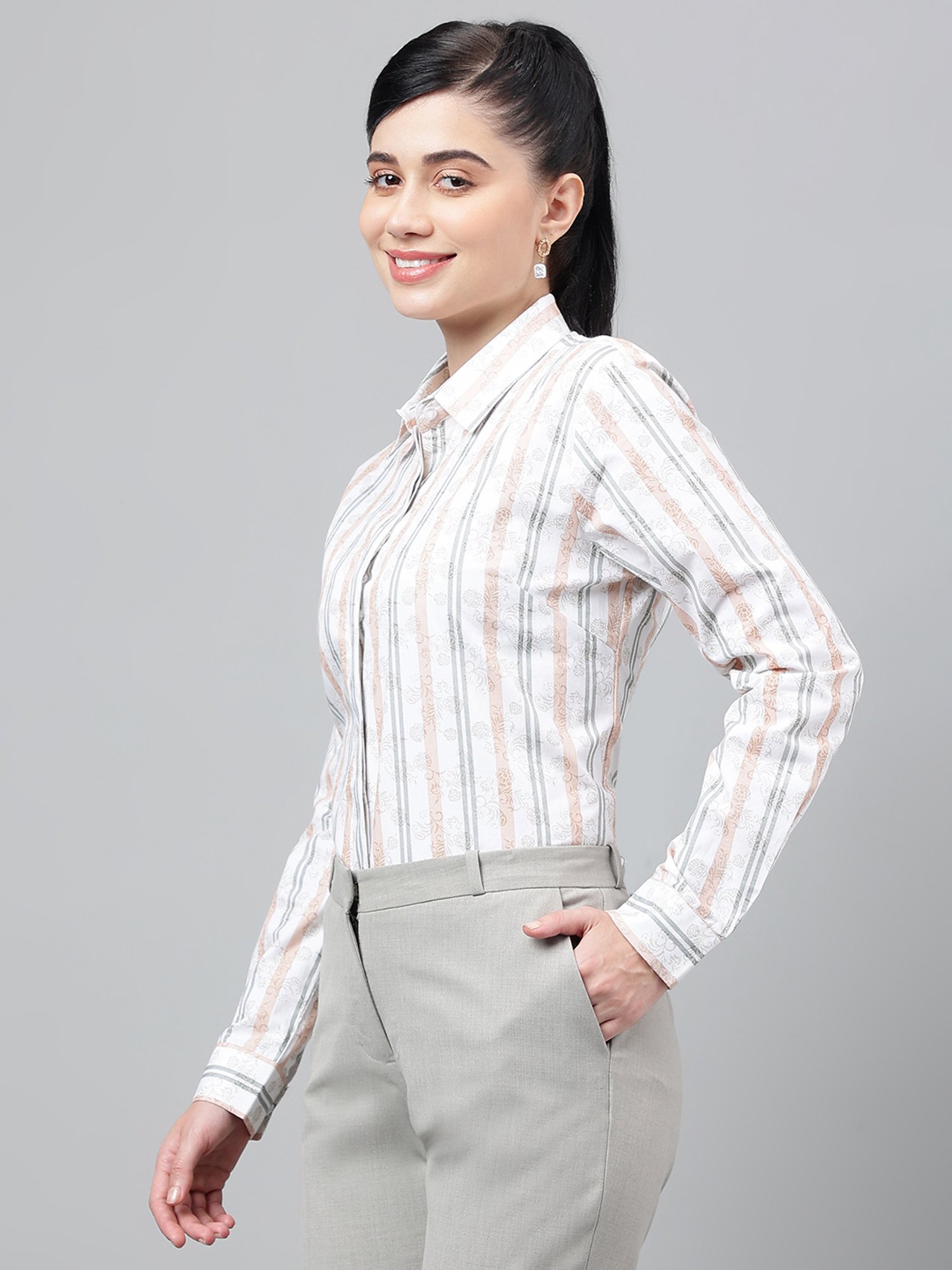 Van Heusen Maroon Plain Formal Shirt