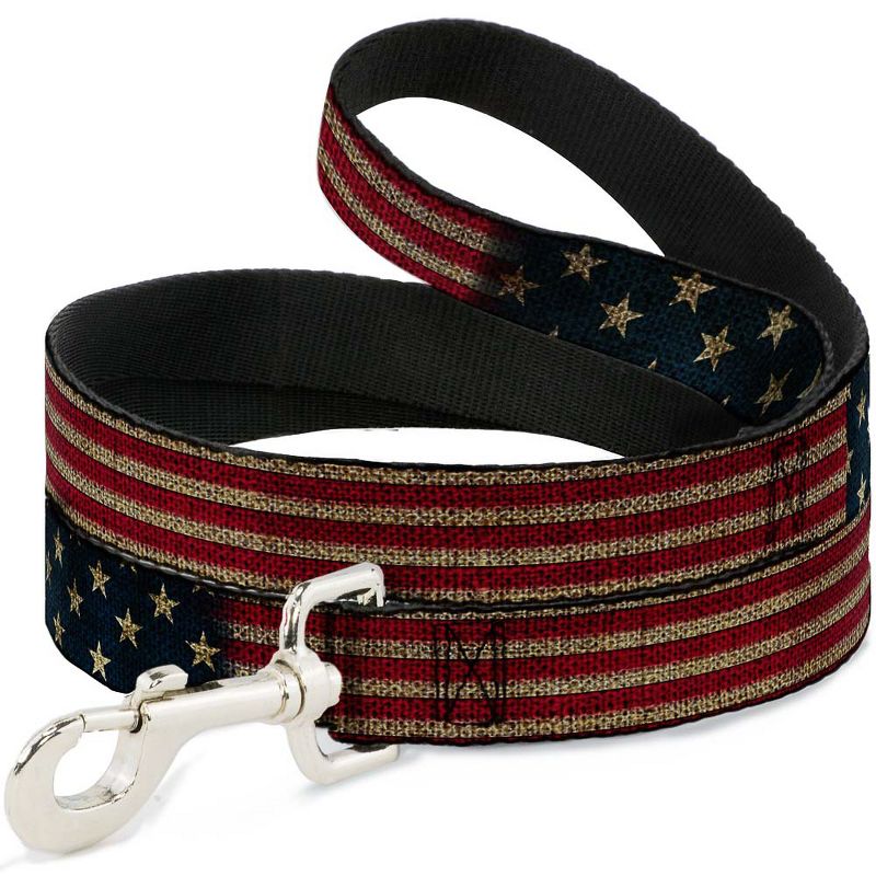 American Flag - Buckle-Down Dog Leash & Collar Set - L